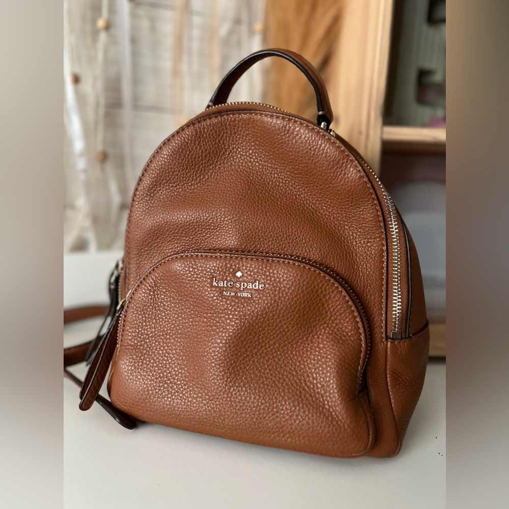 Kate Spade Leather Mini Backpack | Cognac